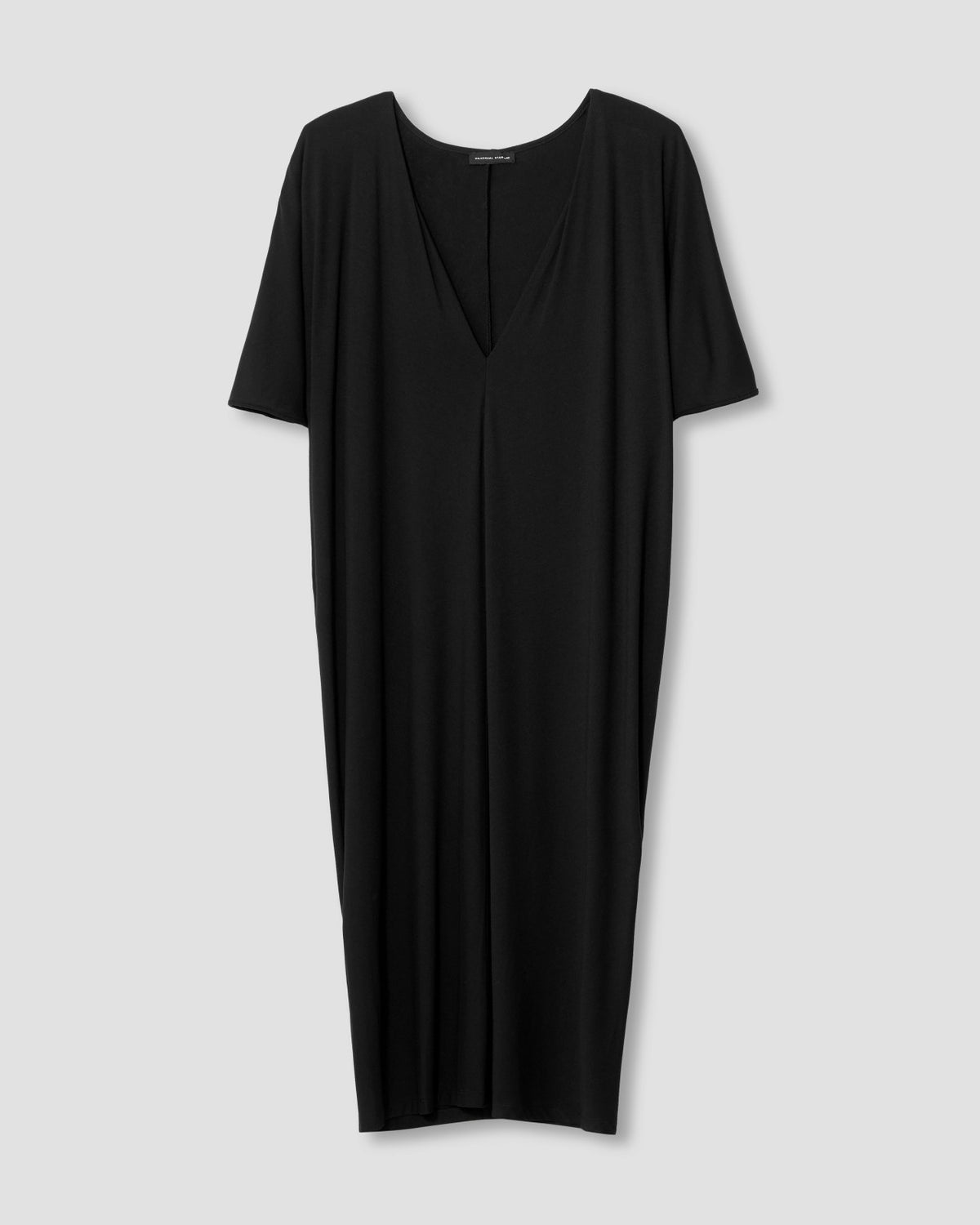 Teresa Liquid Jersey V-Neck Dress - Black | Universal Standard