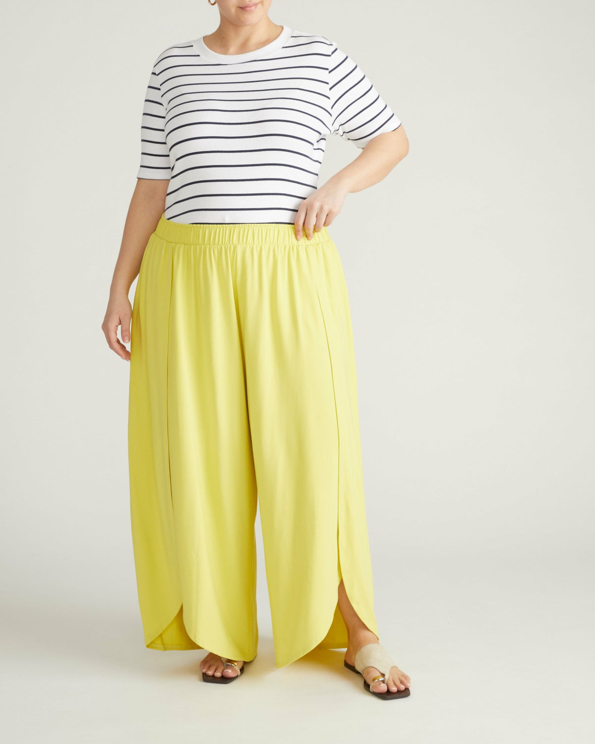 Classic Ribbed Tee - Nautical Navy Stripe | Universal Standard