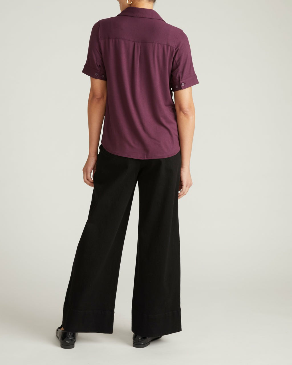 Chelsea Liquid Jersey Short Sleeve Shirt - Acai | Universal Standard