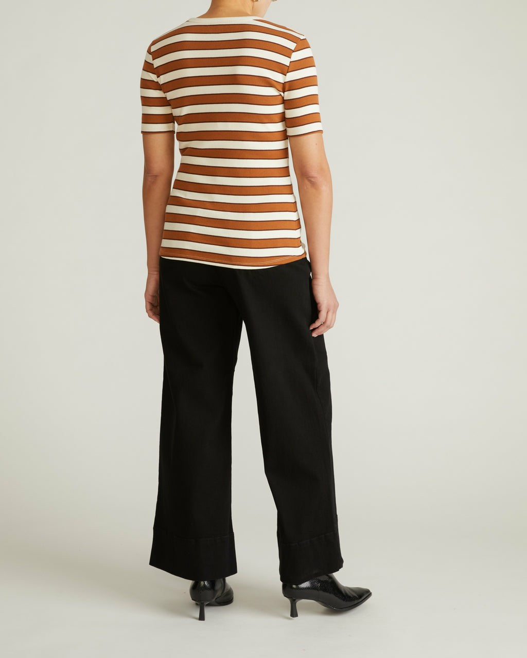 Henley Short Sleeve Ribbed Tee - Baker Street Stripe | Universal Standard