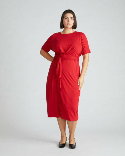 Delilah Liquid Jersey Dress - New York Red | Universal Standard