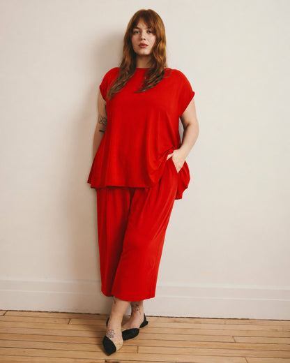 Lotti Jersey Culottes - Shoreline Sunset | Universal Standard