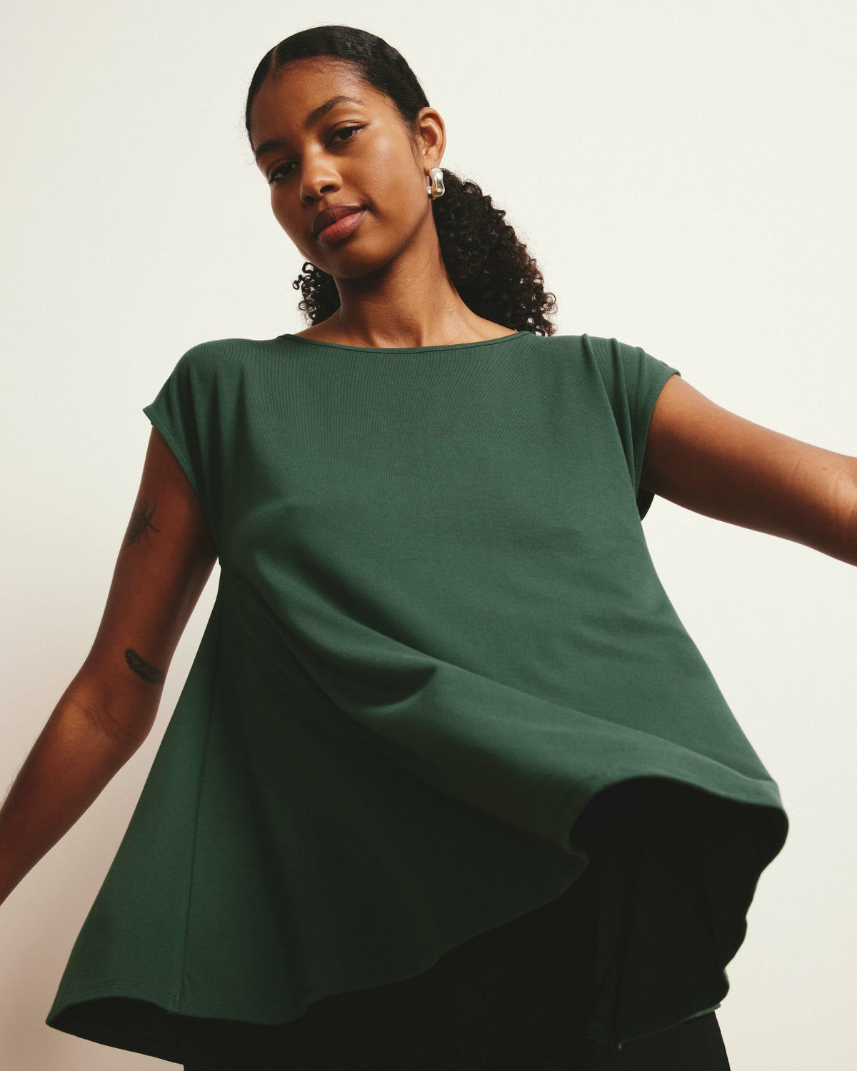Heatwave Divine Jersey Flared Top - Conifer | Universal Standard