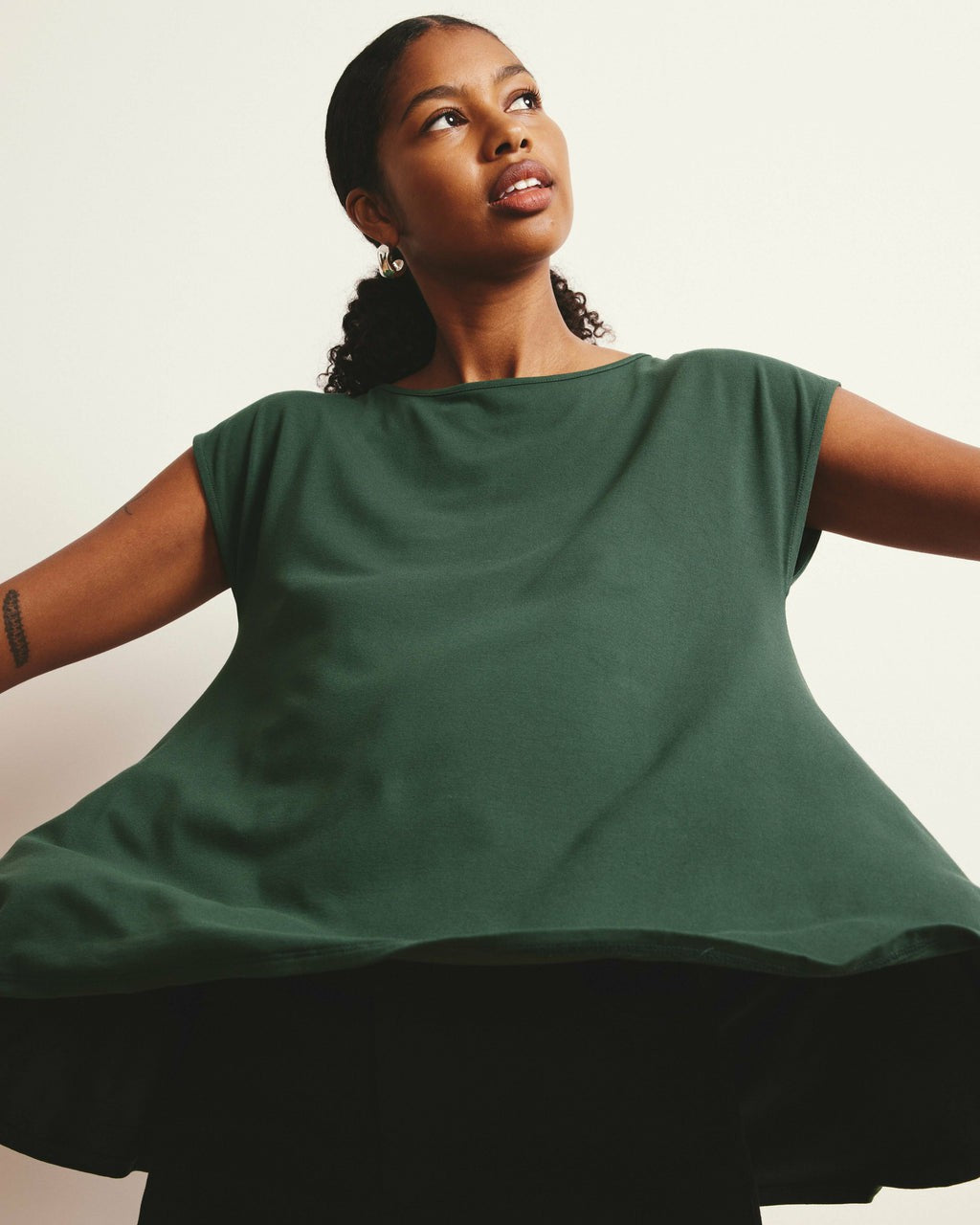 Heatwave Divine Jersey Flared Top - Conifer | Universal Standard