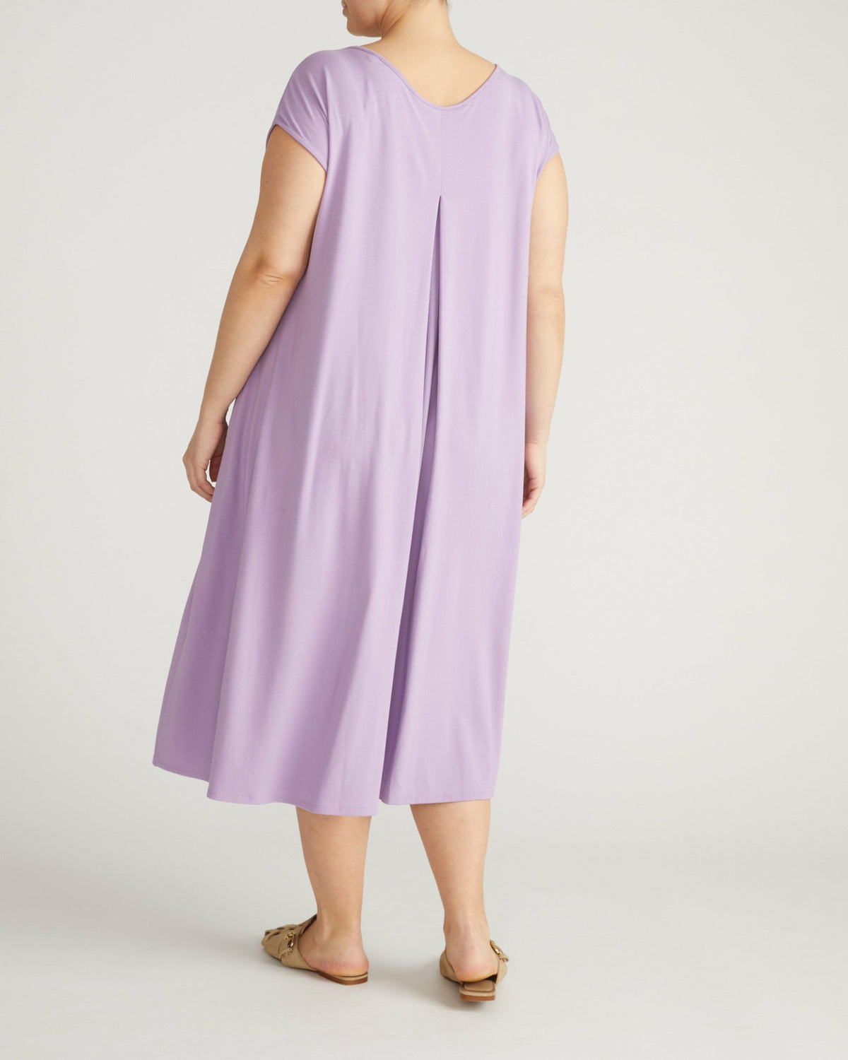 Capri Divine Jersey Flared Dress - Spring Iris | Universal Standard