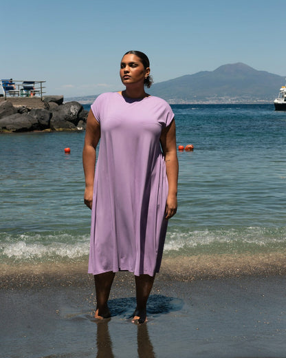 Capri Divine Jersey Flared Dress - Spring Iris | Universal Standard