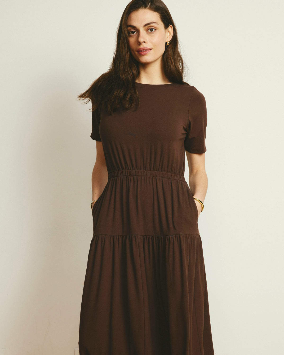 Thea Divine Jersey Midi Dress - Peppercorn | Universal Standard