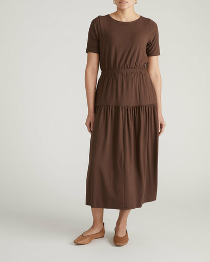Thea Divine Jersey Midi Dress - Peppercorn | Universal Standard