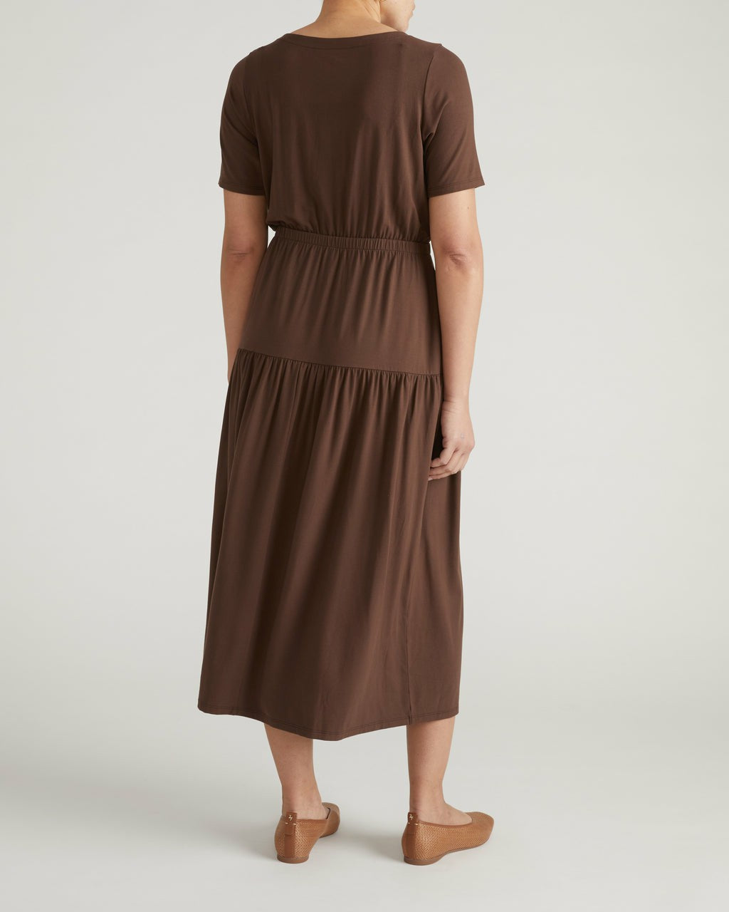 Thea Divine Jersey Midi Dress - Peppercorn | Universal Standard