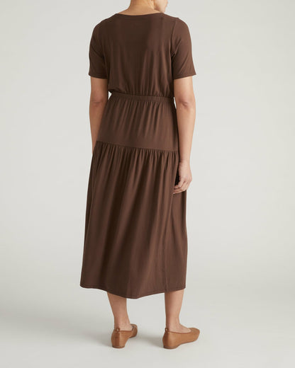 Thea Divine Jersey Midi Dress - Peppercorn | Universal Standard