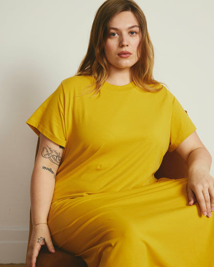 Halie Maxi T-Shirt Dress - Goldenrod | Universal Standard