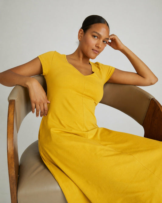 Danna Jersey Dress - Goldenrod | Universal Standard