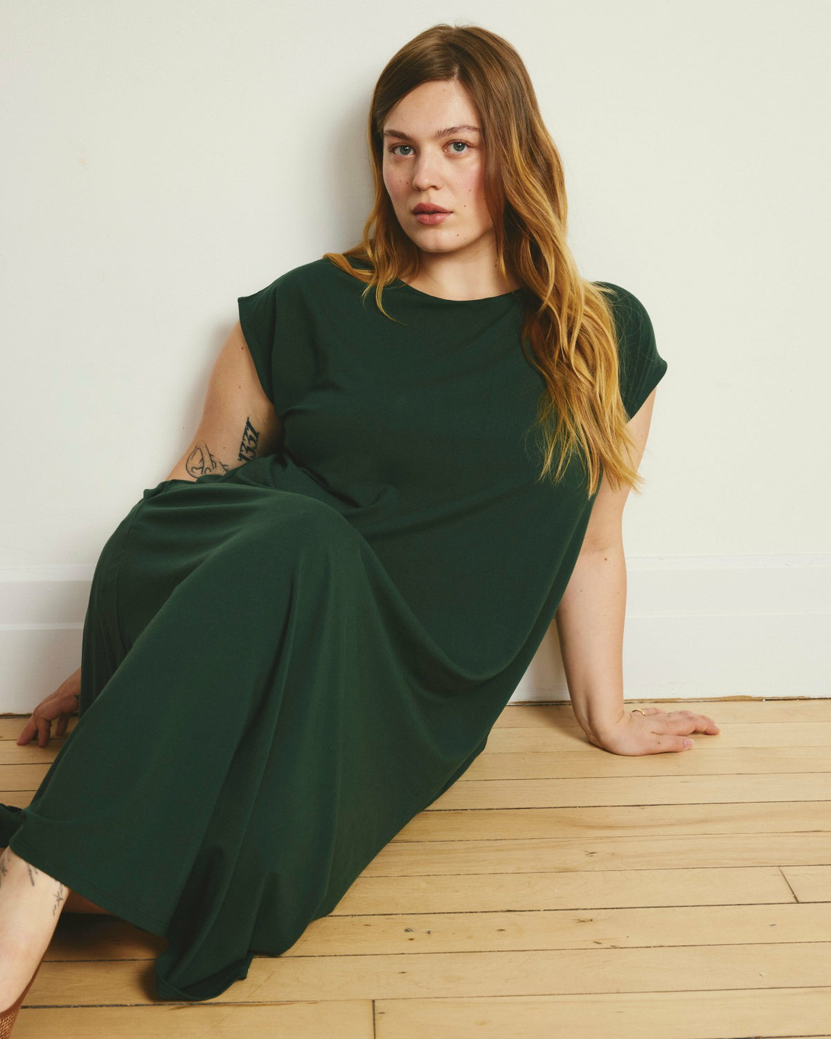 Capri Divine Jersey Flared Dress - Conifer | Universal Standard