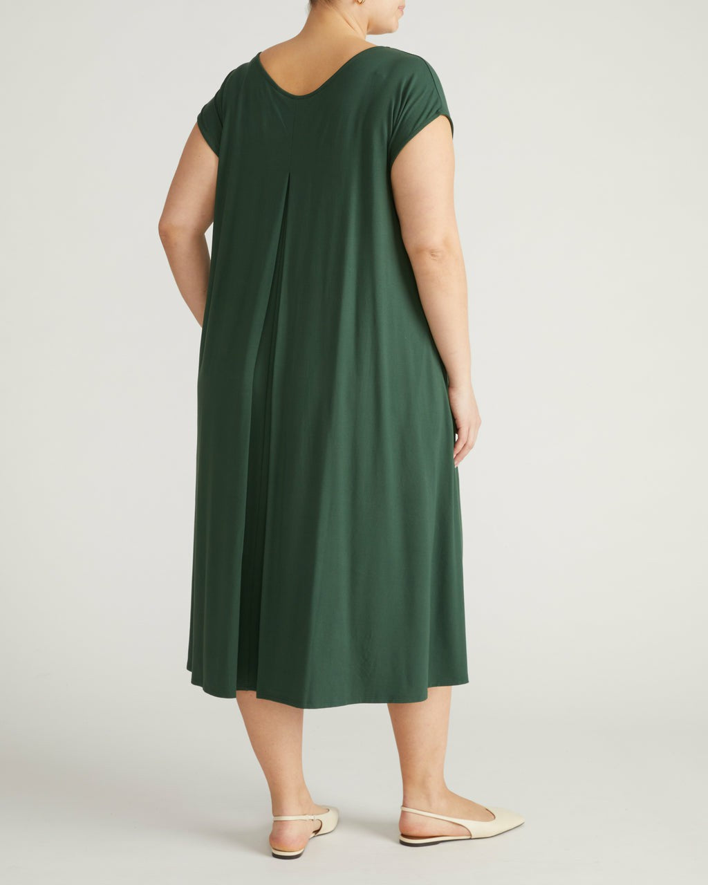 Capri Divine Jersey Flared Dress - Conifer | Universal Standard