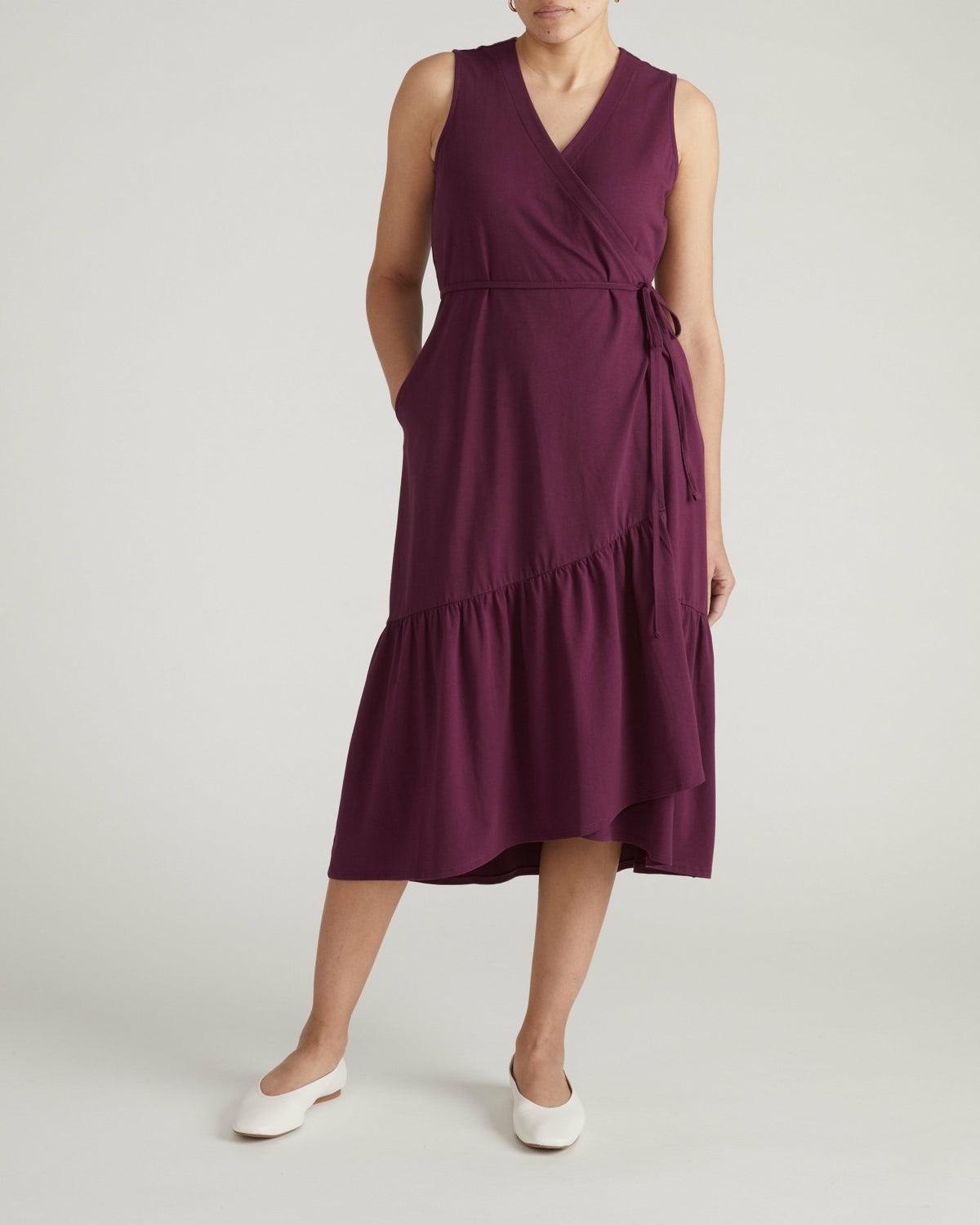 Tiered Twirl Wrap Dress - Gamay | Universal Standard