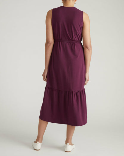 Tiered Twirl Wrap Dress - Gamay | Universal Standard