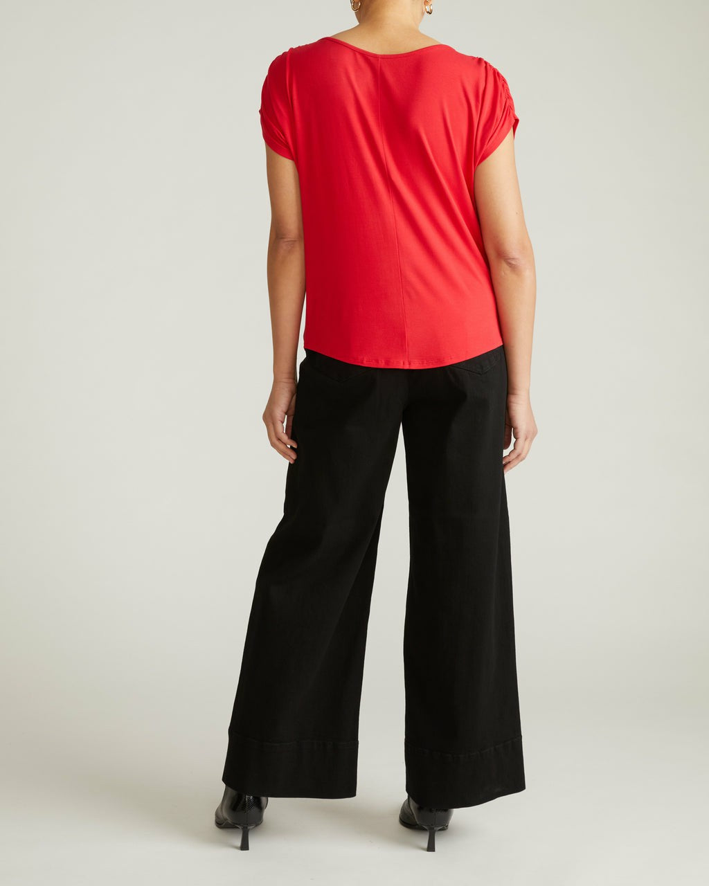 Helena Divine Jersey Gathered Tee - Lipstick | Universal Standard