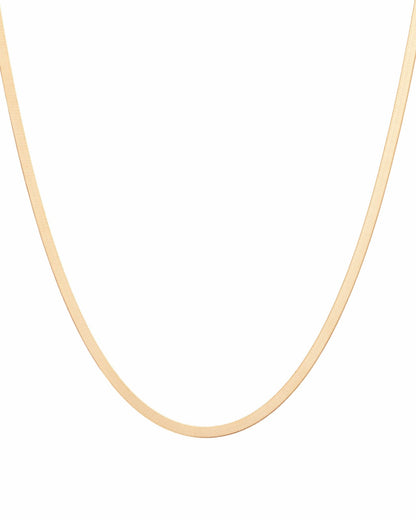 Aurate Gold Herringbone Chain Necklace | Universal Standard