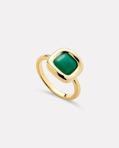 Ana Luisa Statement Ring - Clara Ring Green Onyx | Universal Standard