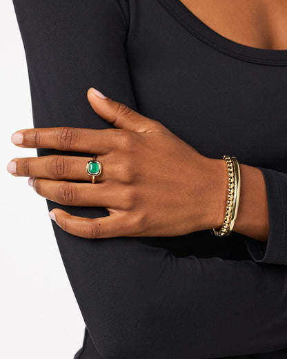 Ana Luisa Statement Ring - Clara Ring Green Onyx | Universal Standard