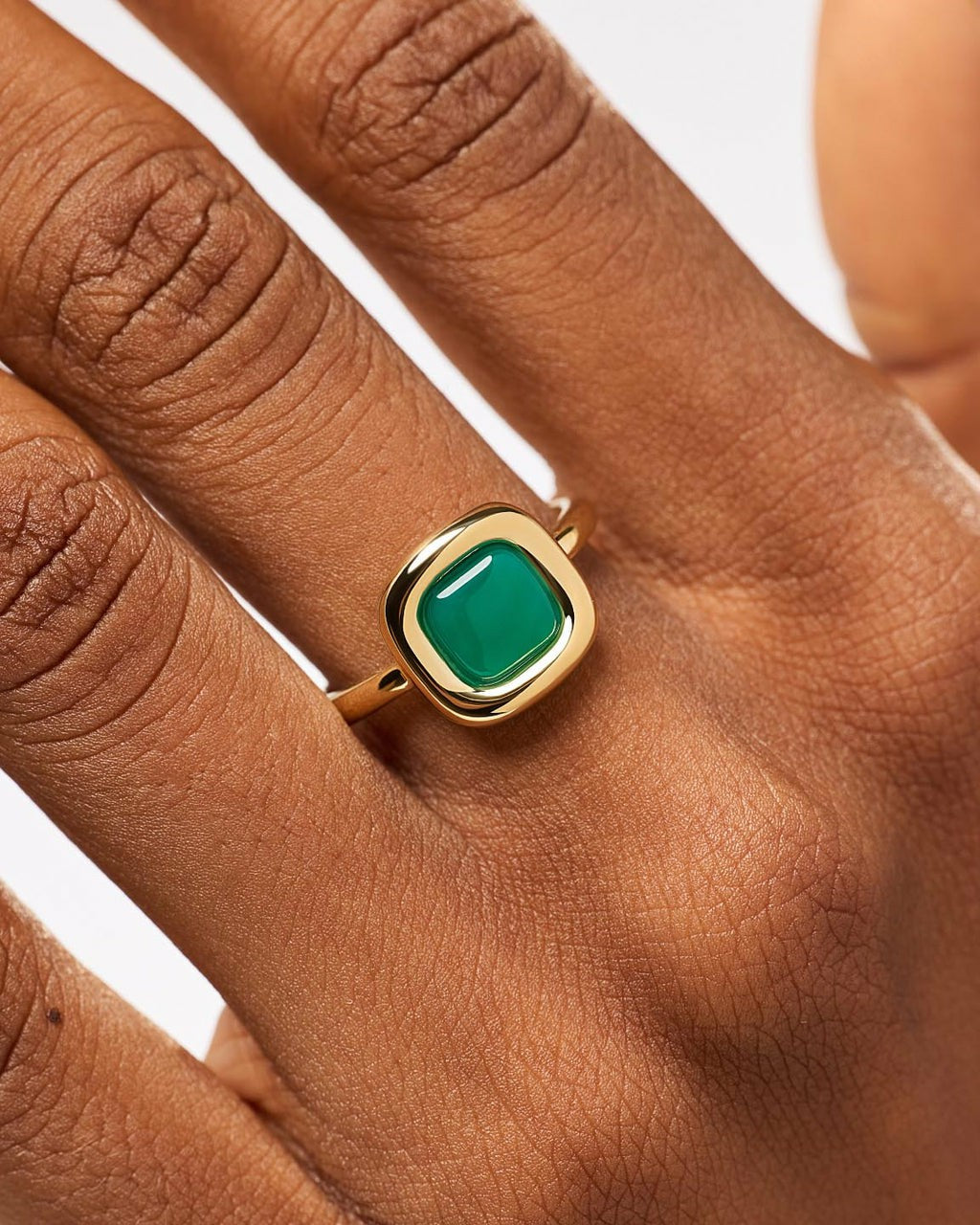 Ana Luisa Statement Ring - Clara Ring Green Onyx | Universal Standard