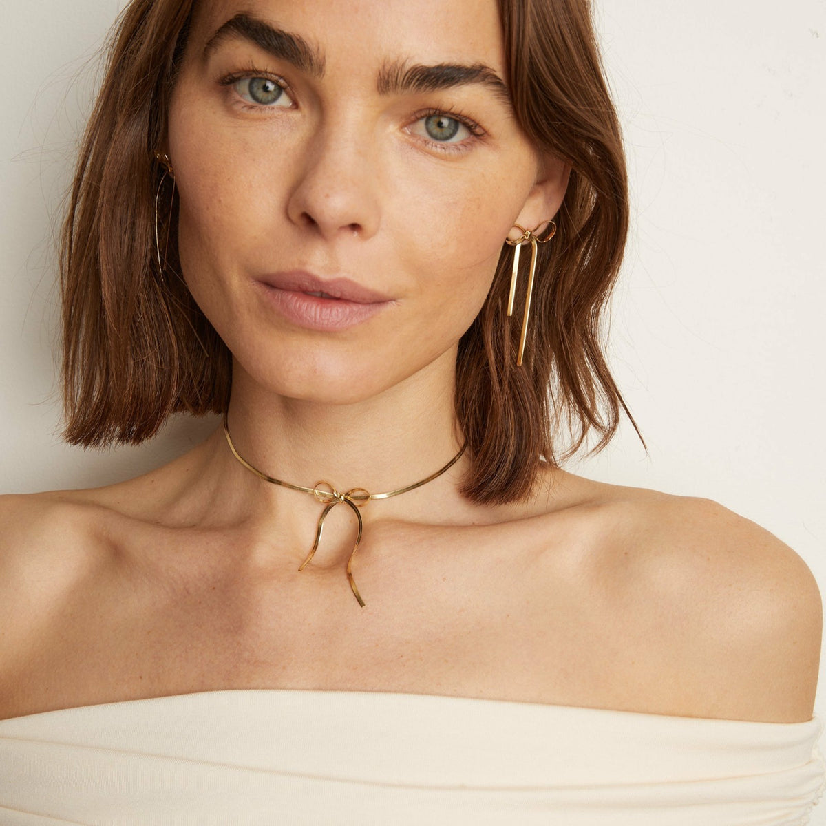 Aurate Herringbone Bow Choker | Universal Standard