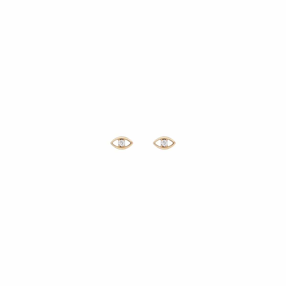 Aurate Lab Grown White Sapphire Evil Eye Stud Earrings | Universal Standard