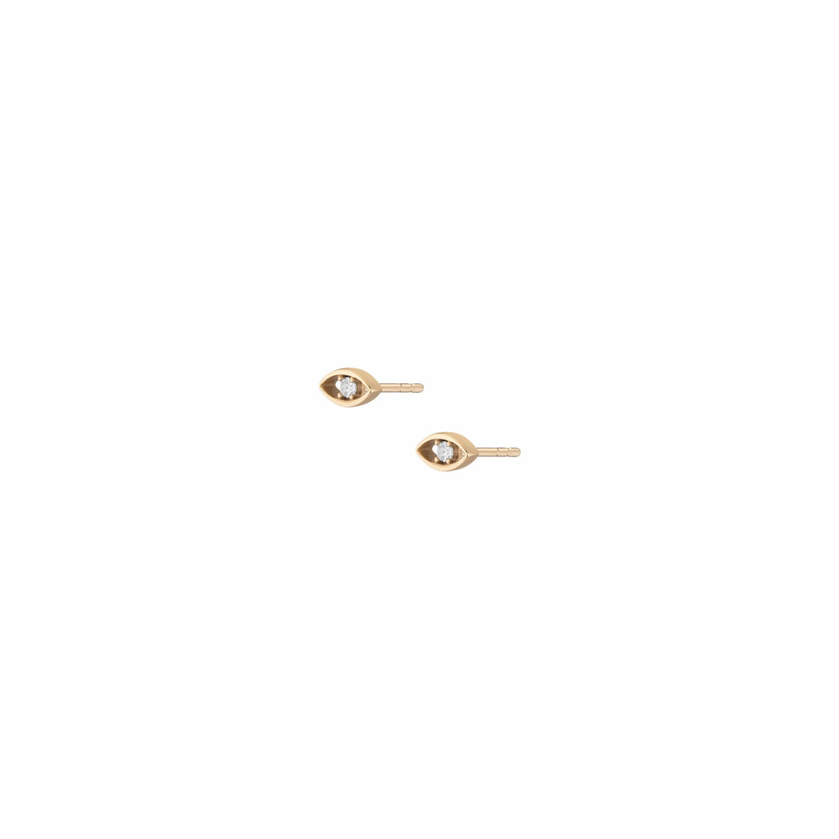 Aurate Lab Grown White Sapphire Evil Eye Stud Earrings | Universal Standard