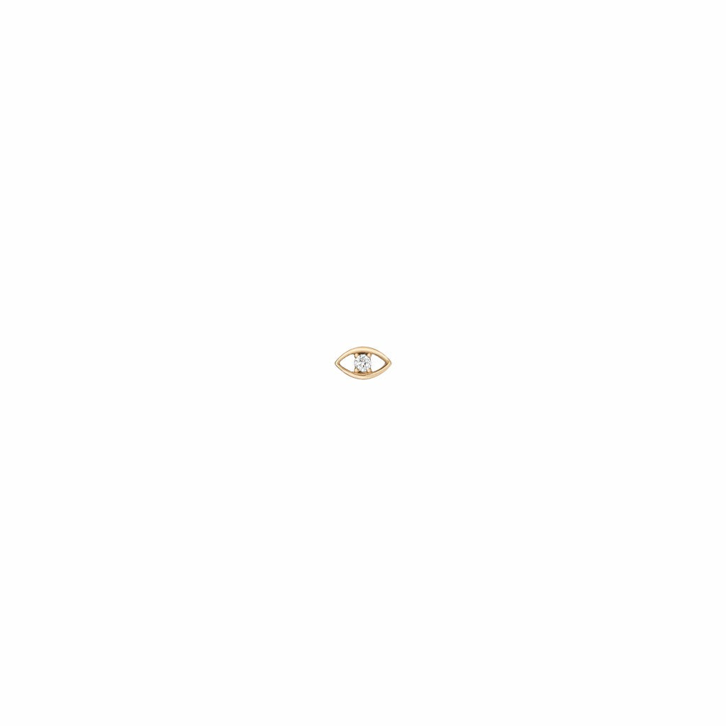 Aurate Lab Grown White Sapphire Evil Eye Stud Earrings | Universal Standard