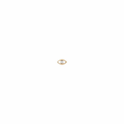 Aurate Lab Grown White Sapphire Evil Eye Stud Earrings | Universal Standard