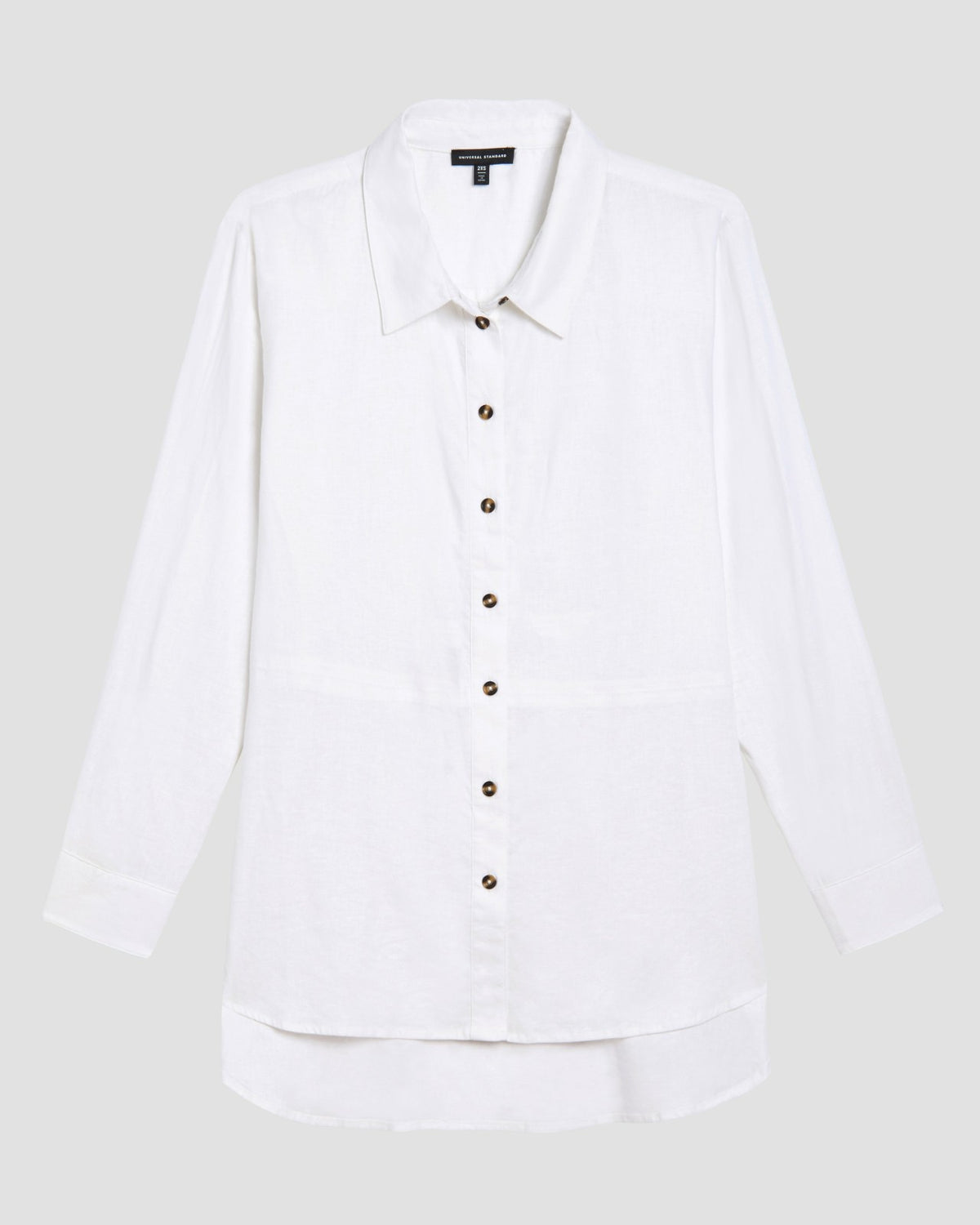 Dawn Linen Blend Hi Low Tunic - White | Universal Standard