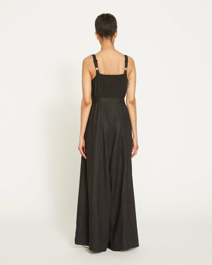 Promenade Linen Blend Jumpsuit - Black | Universal Standard