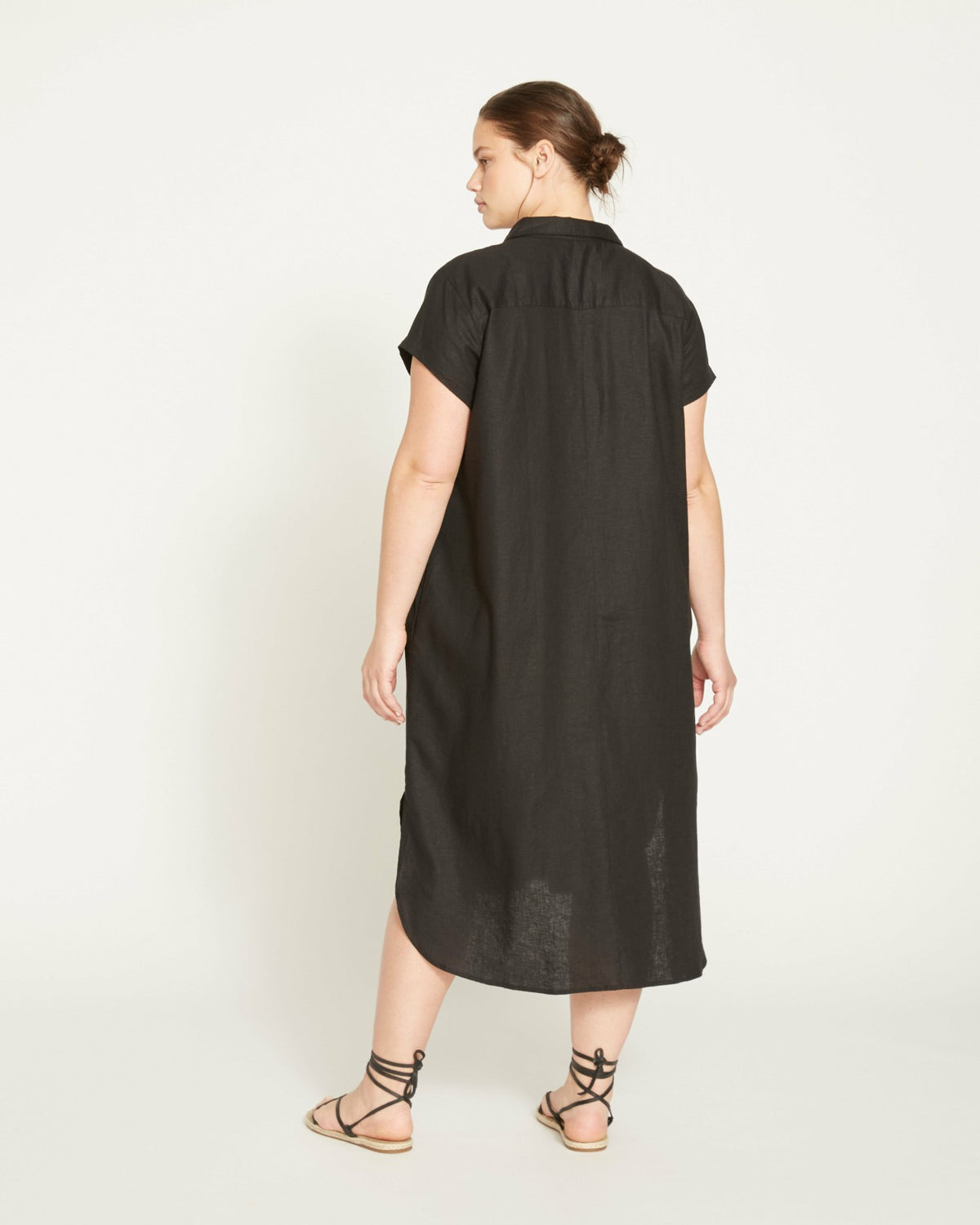 Dune Linen Blend Shirtdress - Black | Universal Standard