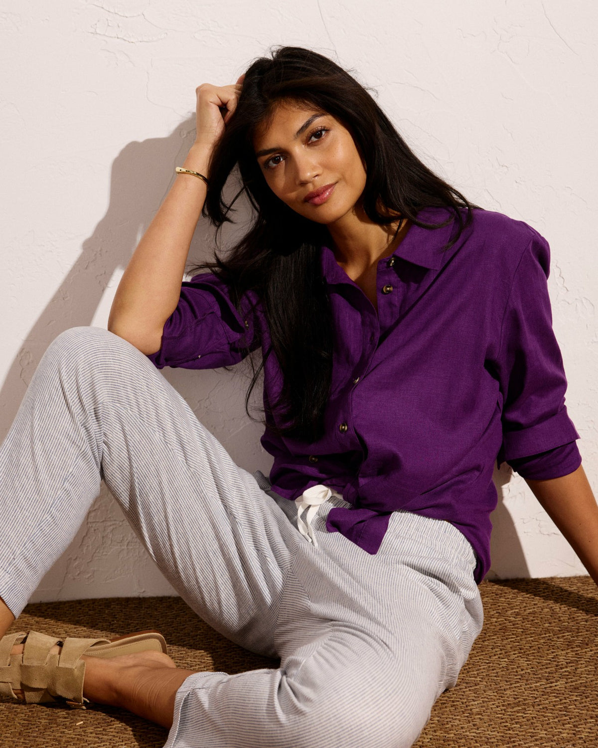 Dawn Linen Blend Hi Low Tunic - Dreamy Purple | Universal Standard