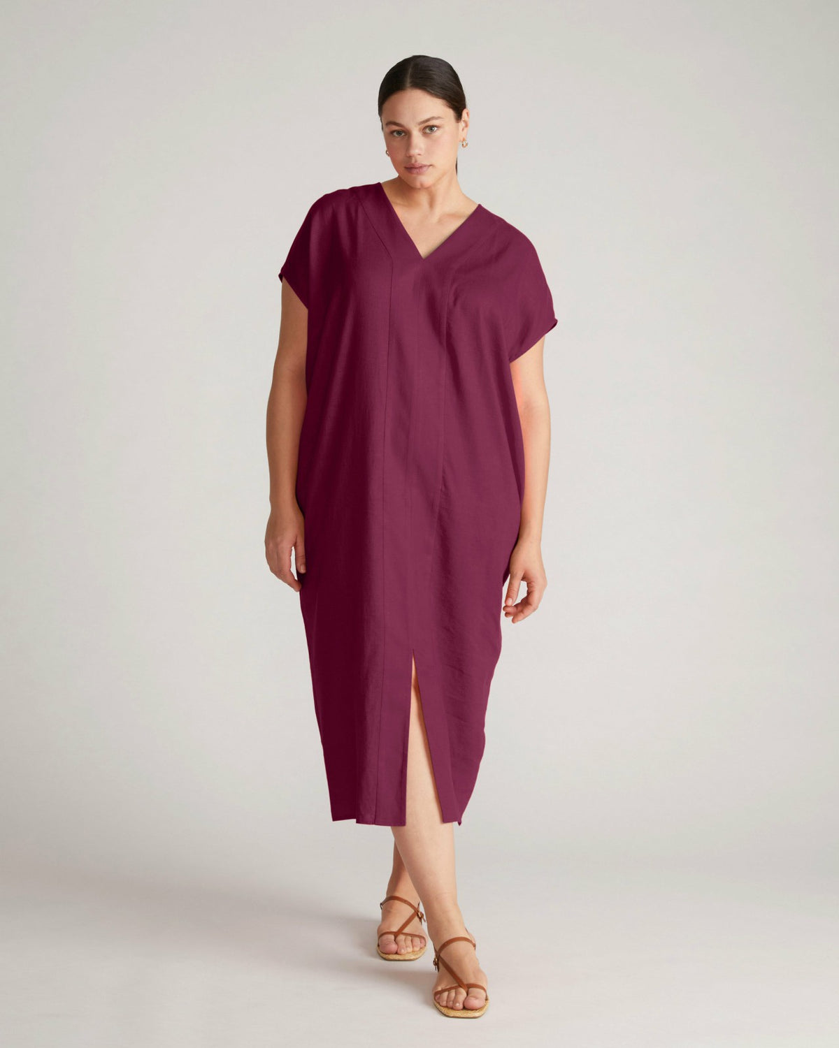 Cabana Linen Blend Kaftan - Acai | Universal Standard