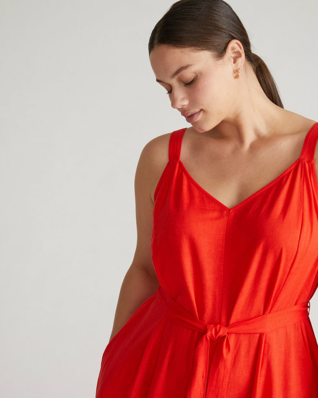 Promenade Linen Blend Jumpsuit - Shoreline Sunset | Universal Standard
