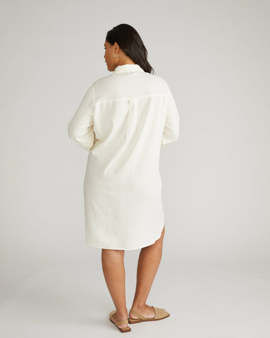 Linen Blend Rubicon Shirtdress - Natural White | Universal Standard