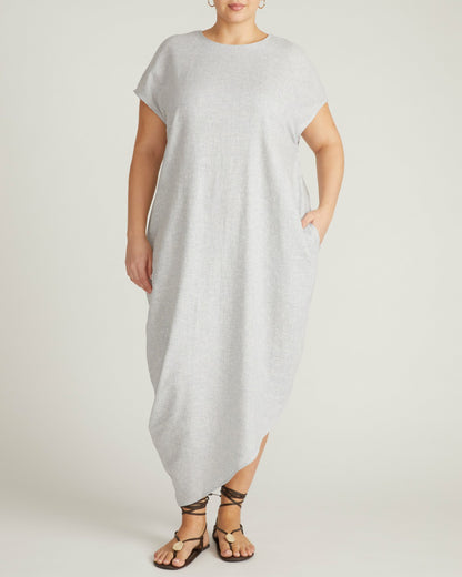 Iconic Stretch Linen Blend Geneva Dress - Beach Stripe | Universal Standard
