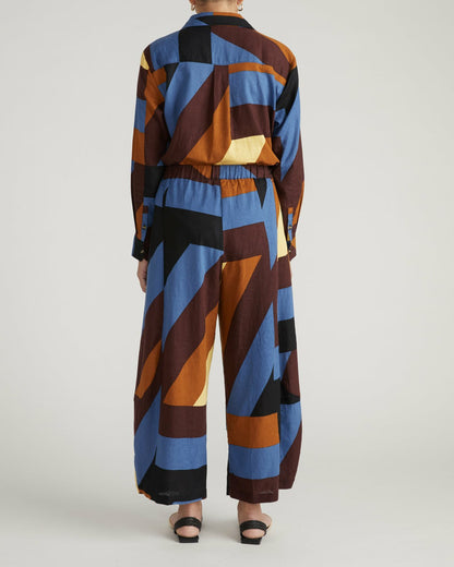 Dawn Linen Blend Hi Low Tunic - Beach Ombra Print | Universal Standard