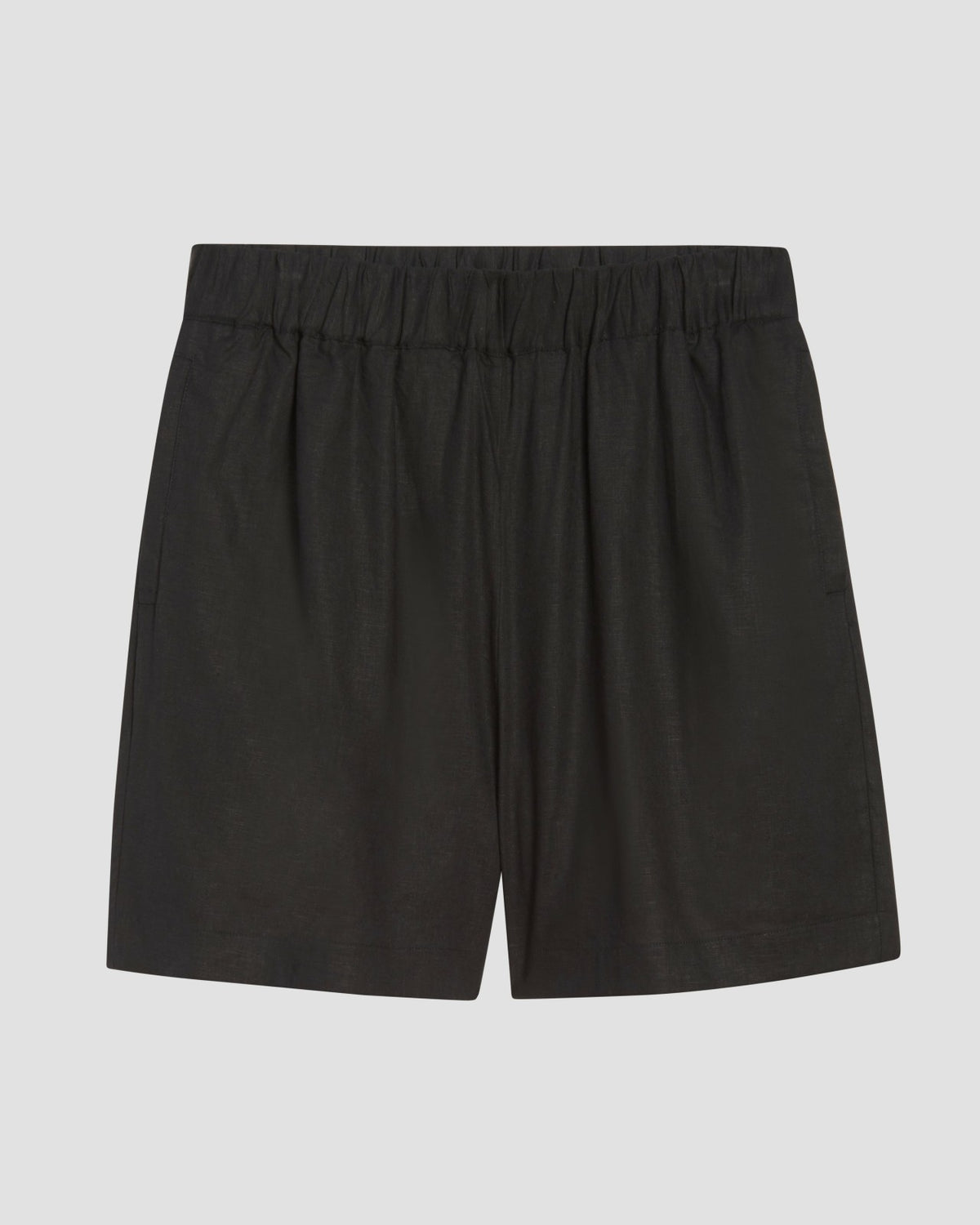 Juniper Linen Blend Easy Pull-On Shorts - Black | Universal Standard