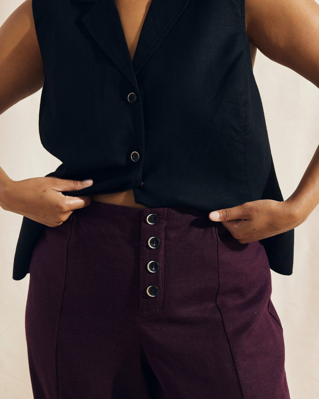 Coastal Linen Blend Pants - Acai | Universal Standard