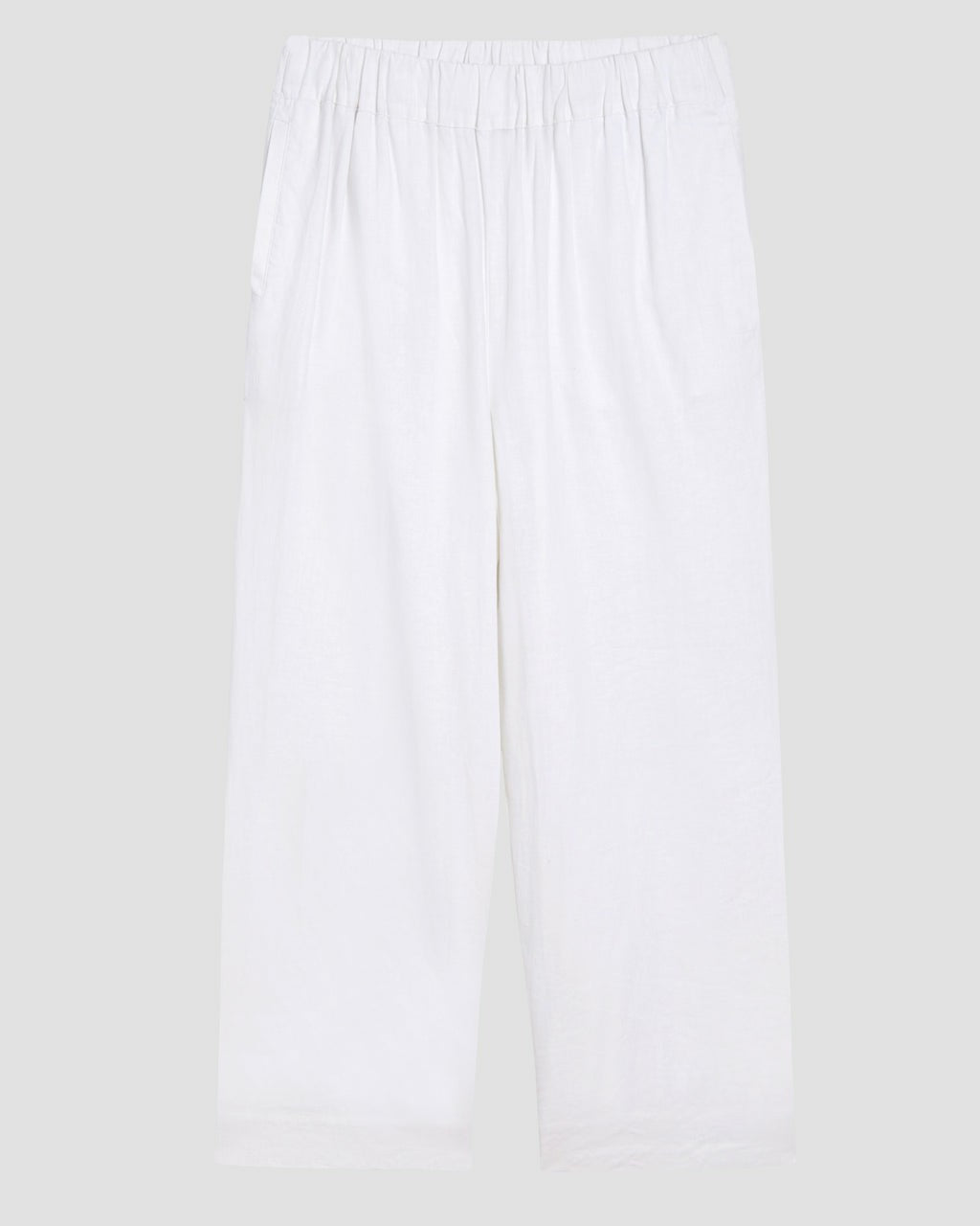 Iris Linen Blend Easy Pull-On Pants - White | Universal Standard
