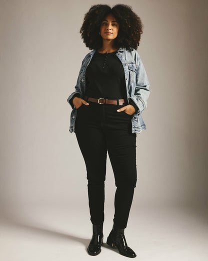 Seine High Rise Skinny Jeans 30 Inch - Jet Black | Universal Standard