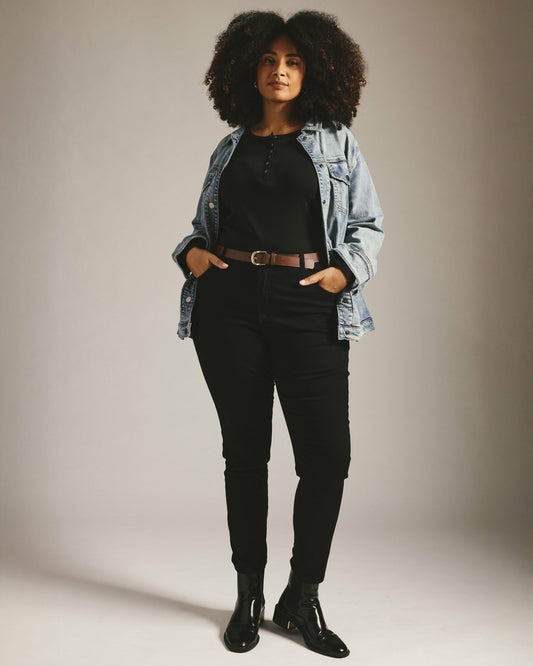 Seine High Rise Skinny Jeans 30 Inch - Jet Black | Universal Standard