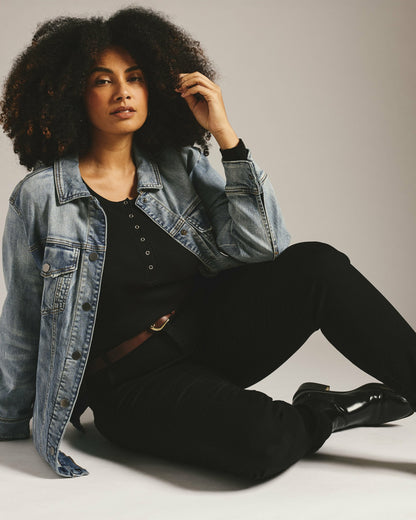 Seine High Rise Skinny Jeans 30 Inch - Jet Black | Universal Standard