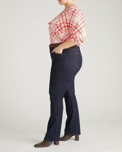 Marne Bootcut Jeans 32 inch - Americana Wash with Red Stitching | Universal Standard