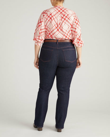 Marne Bootcut Jeans 32 inch - Americana Wash with Red Stitching | Universal Standard