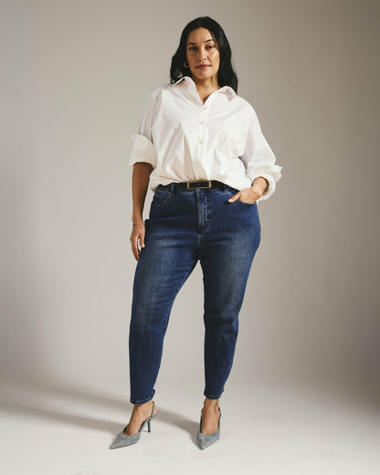 Joni High Rise Curve Slim Leg Jeans 27 Inch - True Blue | Universal Standard