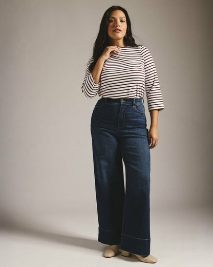 Carrie High Rise Wide Leg Jeans - Naval Blue Wash | Universal Standard