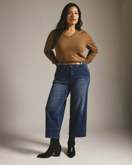 Carol High Rise Cropped Jeans - True Blue | Universal Standard